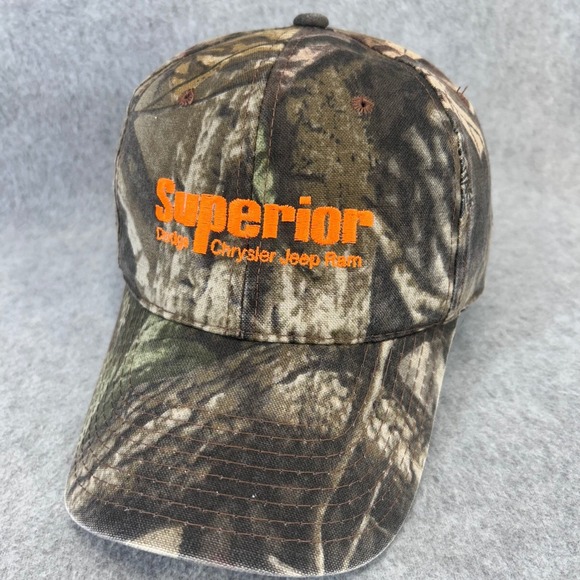 Superior Dodge Chrysler Jeep Ram Other - Superior Dodge Chrysler Jeep Ram Realtree Camo Hat Orange Embroidery Adjustable
